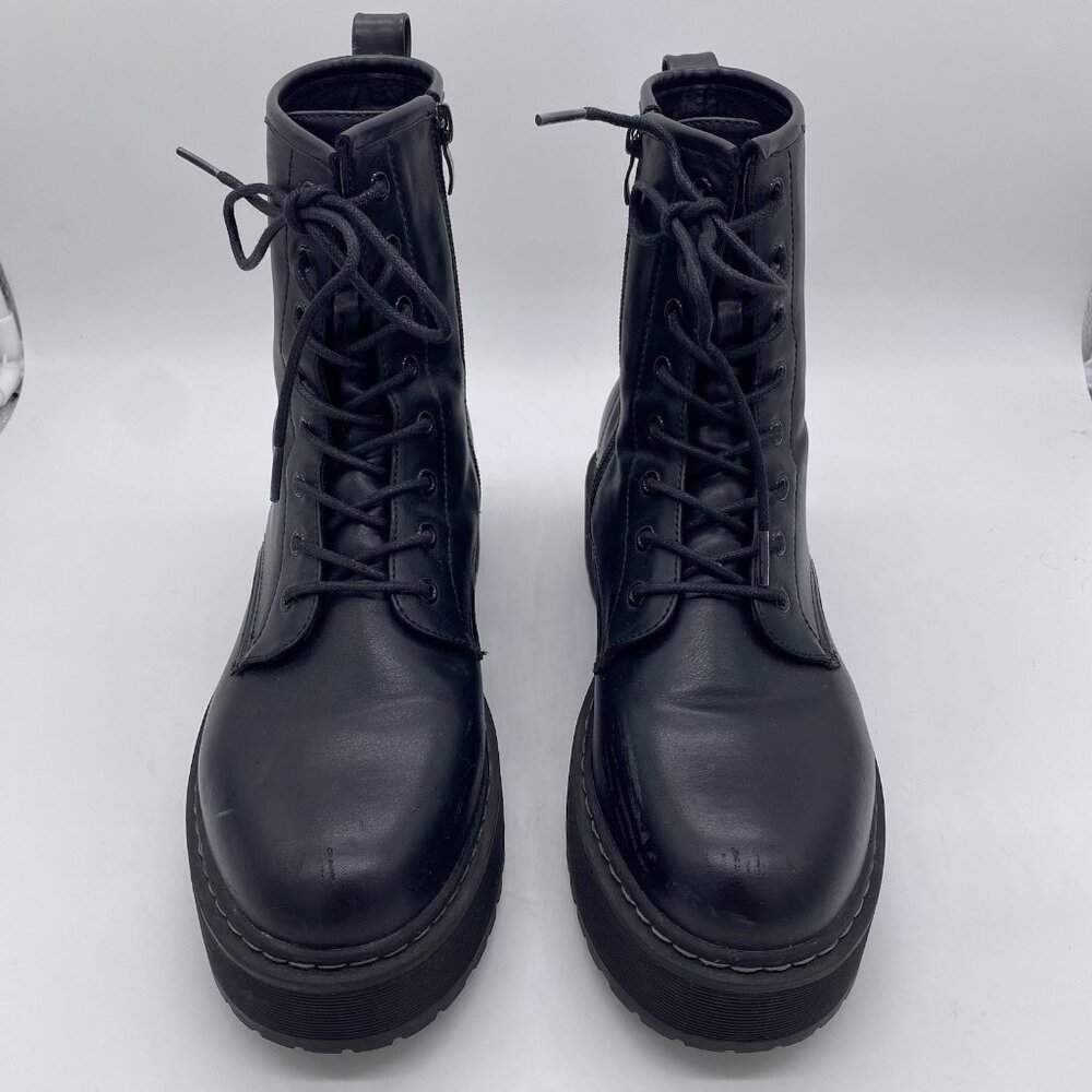 Steve Madden Basille Lace Up Platform Lug Sole Boot Women 11 Combat 90s Grunge - Picture 8 of 16